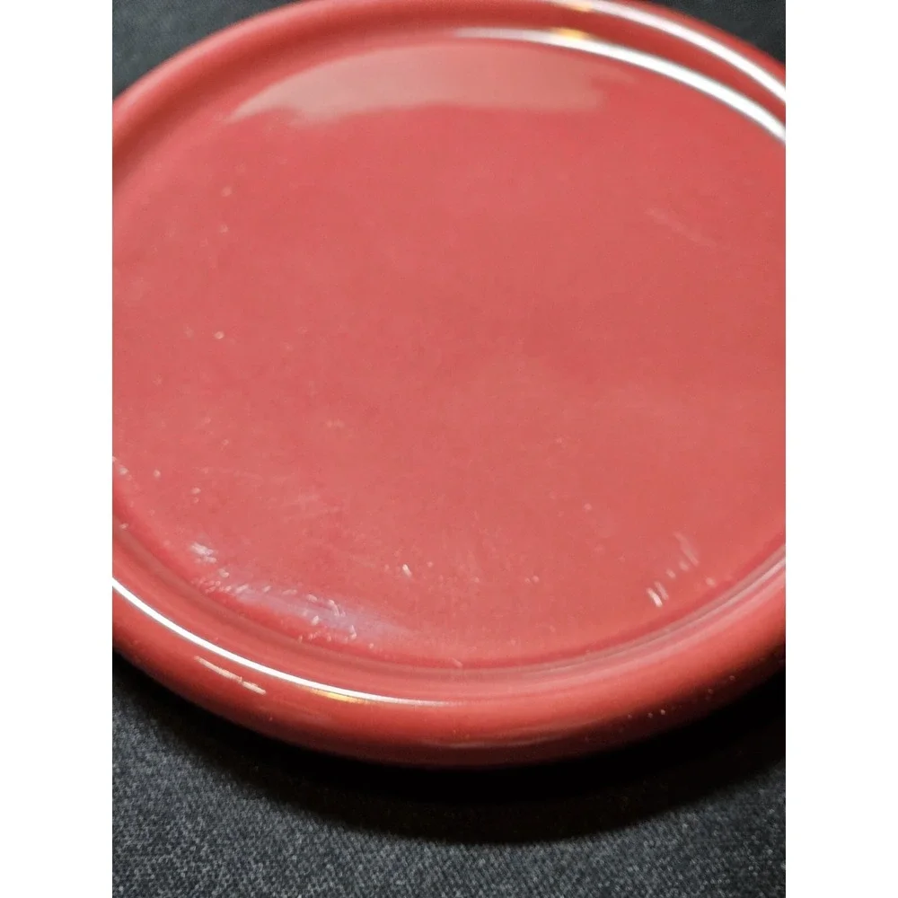 Longaberger Pottery One Pint Paprika Crock Lid/Coaster/candle 30222 W/orig Box